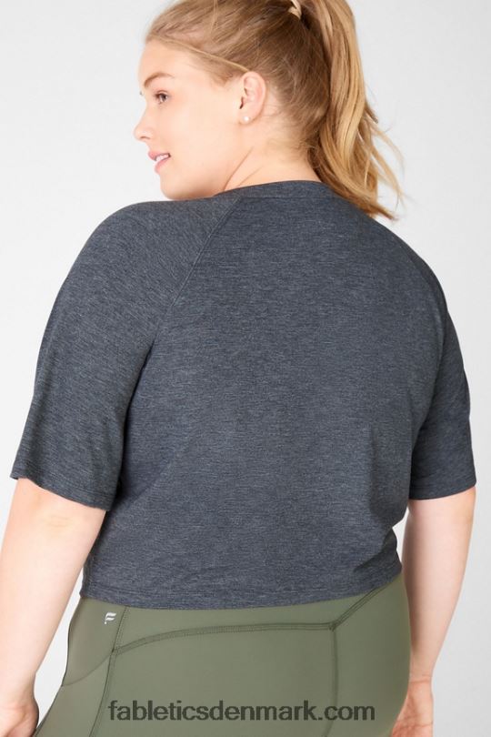 Fabletics Kvinder loveday kortærmet raglan-t-shirt PNX2T2106 sort lyng
