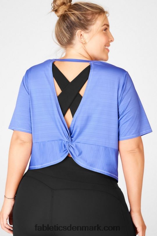 Fabletics Kvinder miljøbevidst kortærmet T-shirt med twist back PNX2T2097 riviera