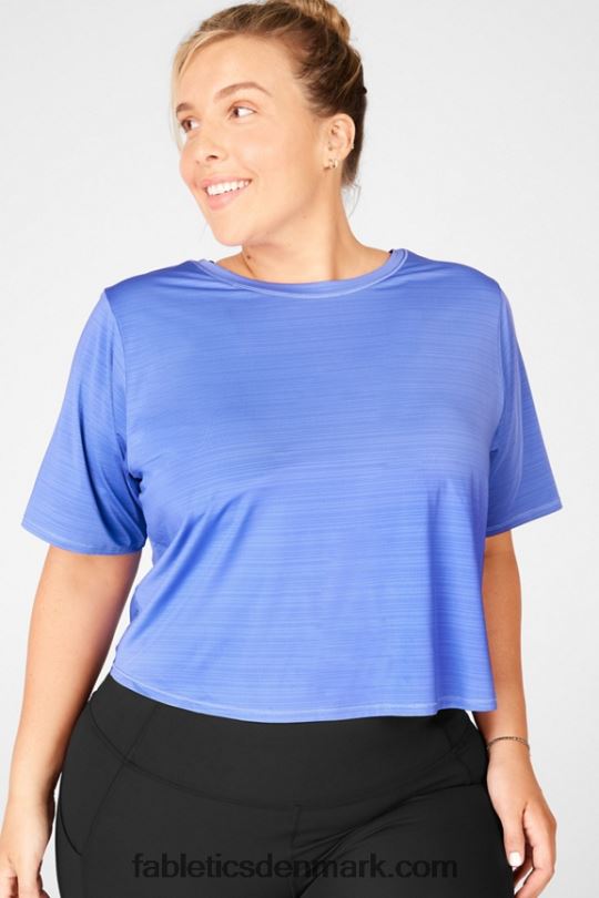 Fabletics Kvinder miljøbevidst kortærmet T-shirt med twist back PNX2T2097 riviera