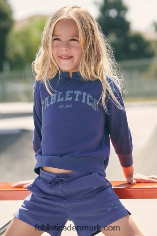 Fabletics Kvinder mini rhea oversized besætning PNX2T2028 dyb kobolt/aloe
