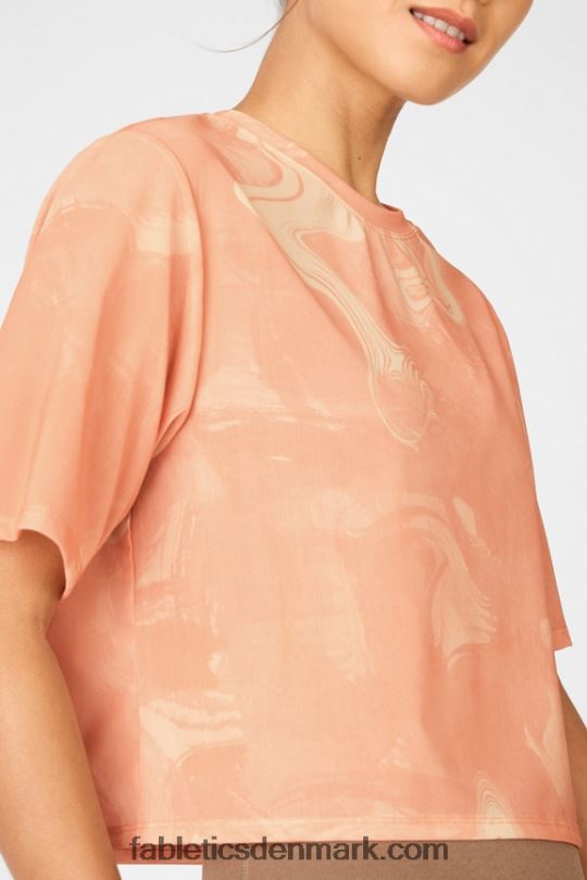 Fabletics Kvinder nayeli mesh t-shirt PNX2T2089 marmorerende solopgang
