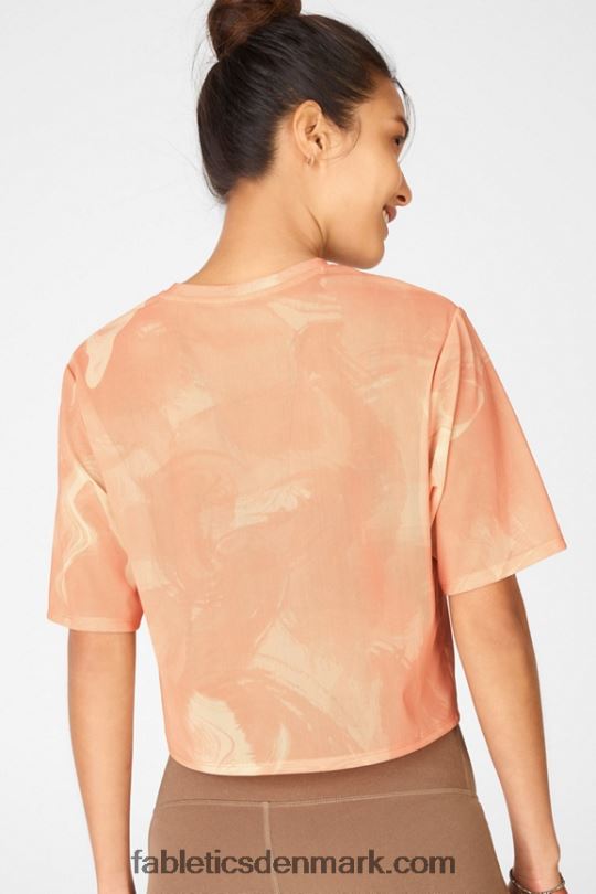 Fabletics Kvinder nayeli mesh t-shirt PNX2T2089 marmorerende solopgang