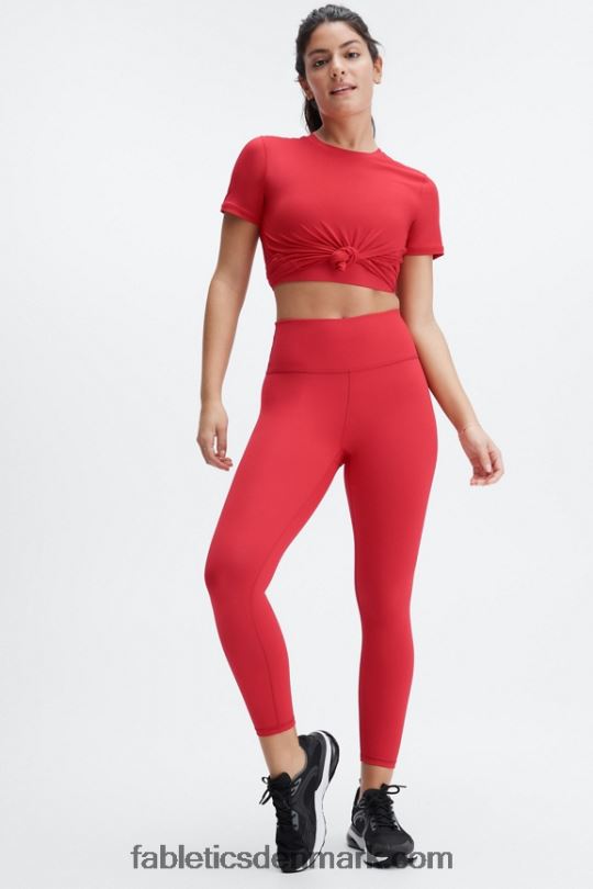 Fabletics Kvinder phoenix lite kortærmet top PNX2T1978 haute rød