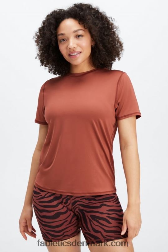 Fabletics Kvinder phoenix lite kortærmet top PNX2T1979 mahogni/mahogni