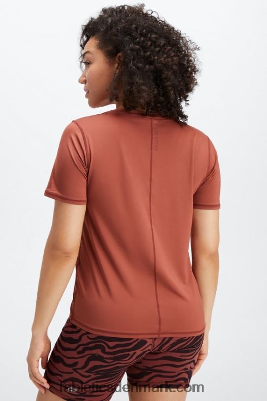 Fabletics Kvinder phoenix lite kortærmet top PNX2T1979 mahogni/mahogni