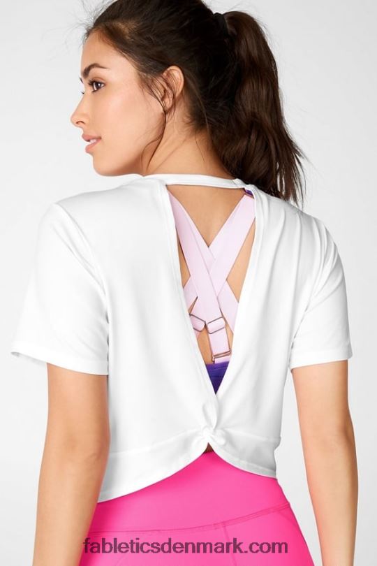 Fabletics Kvinder pia powertouch light twist back t-shirt PNX2T2102 hvid