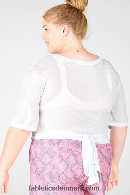Fabletics Kvinder ryan kortærmet t-shirt med bindebånd PNX2T2063 hvid