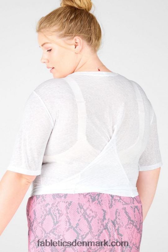 Fabletics Kvinder ryan kortærmet t-shirt med bindebånd PNX2T2063 hvid