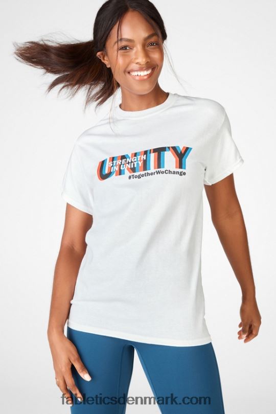 Fabletics Kvinder styrke i unity tee PNX2T2078 hvid/enhed