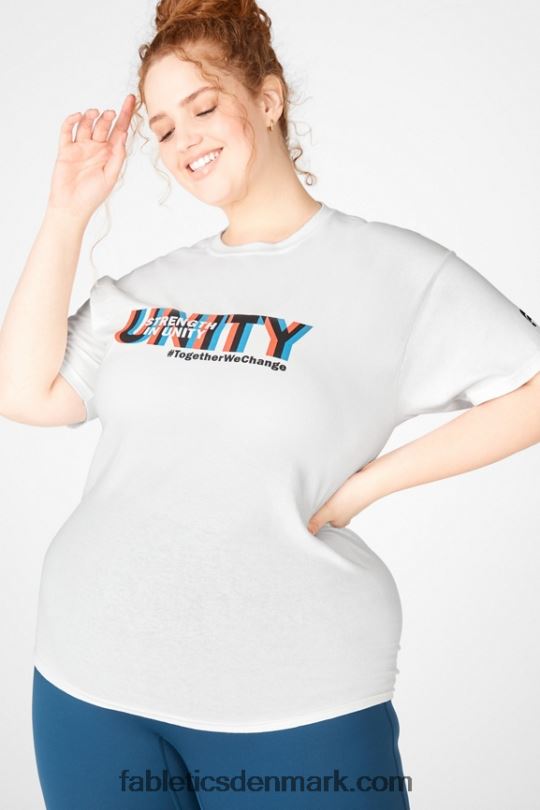 Fabletics Kvinder styrke i unity tee PNX2T2079 hvid/enhed