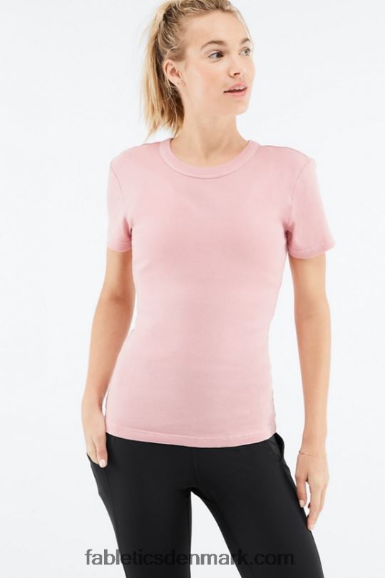 Fabletics Kvinder tinsley kortærmet t-shirt PNX2T2064 pink buff