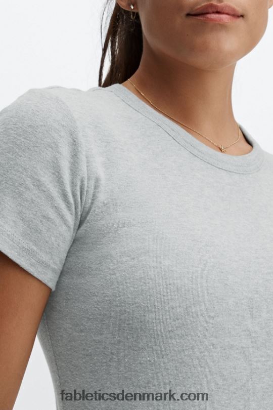 Fabletics Kvinder tinsley kortærmet t-shirt PNX2T2072 lysegrå lyng