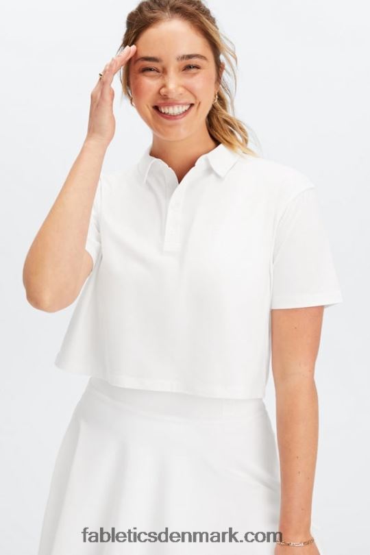 Fabletics Kvinder universal tennis boxy kortærmet polo PNX2T2004 lyse hvid