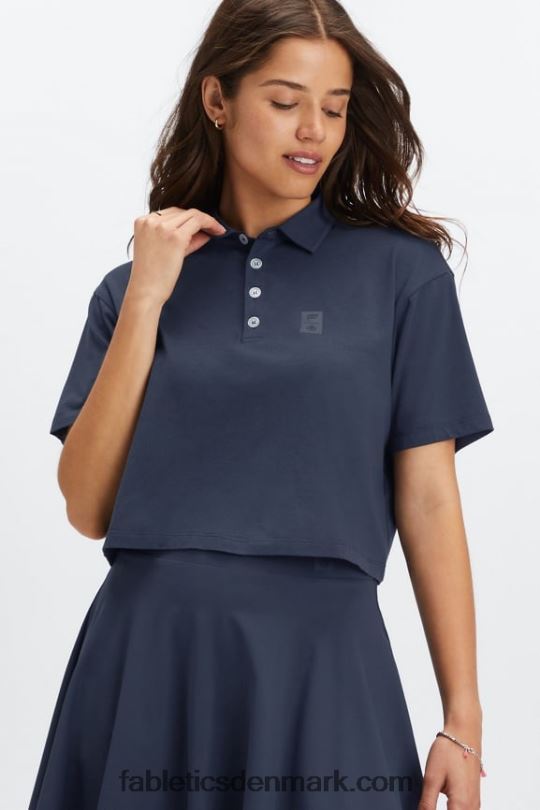 Fabletics Kvinder universal tennis boxy kortærmet polo PNX2T2005 klassisk flåde
