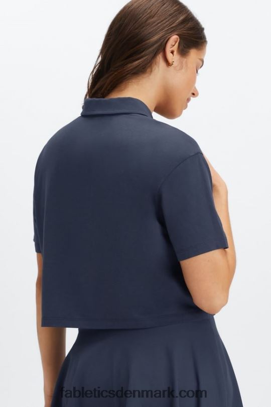 Fabletics Kvinder universal tennis boxy kortærmet polo PNX2T2005 klassisk flåde