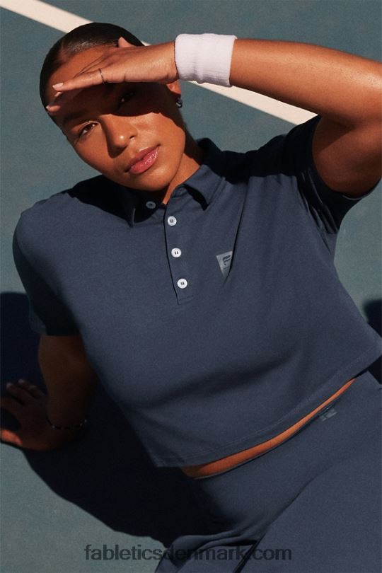 Fabletics Kvinder universal tennis boxy kortærmet polo PNX2T2005 klassisk flåde
