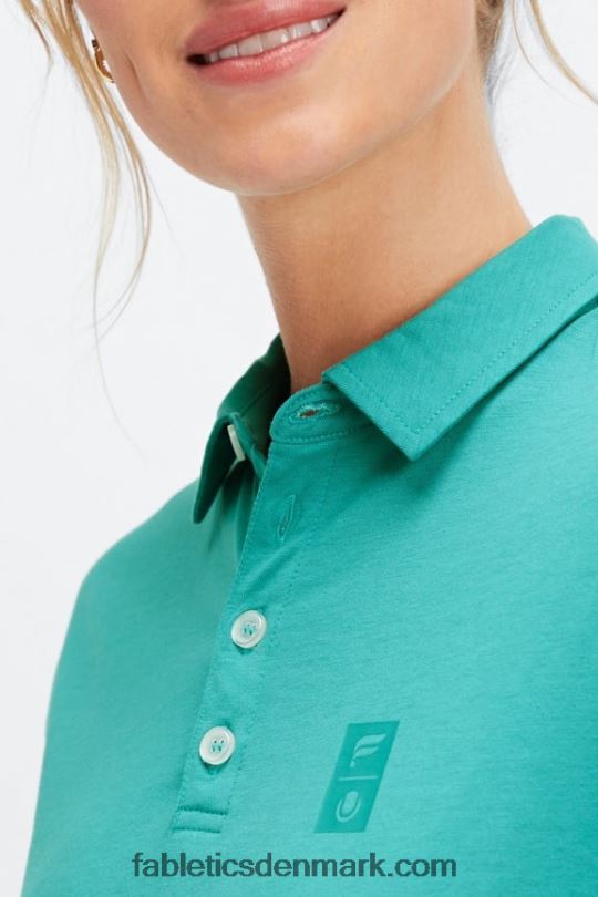 Fabletics Kvinder universal tennis boxy kortærmet polo PNX2T2007 mørk krikand