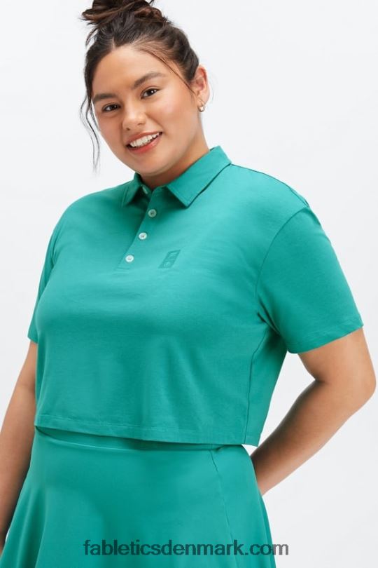 Fabletics Kvinder universal tennis boxy kortærmet polo PNX2T2008 mørk krikand