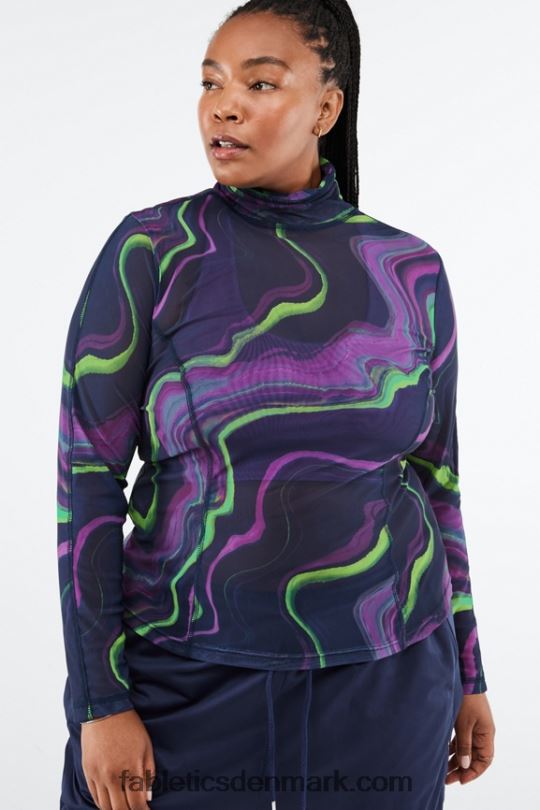 Fabletics Kvinder Felicity langærmet mesh top PNX2T2690 dis bølge