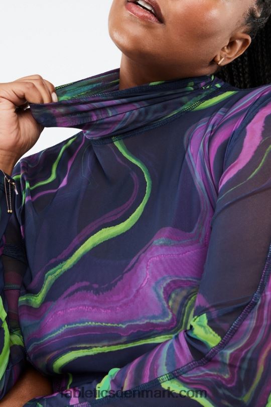 Fabletics Kvinder Felicity langærmet mesh top PNX2T2690 dis bølge