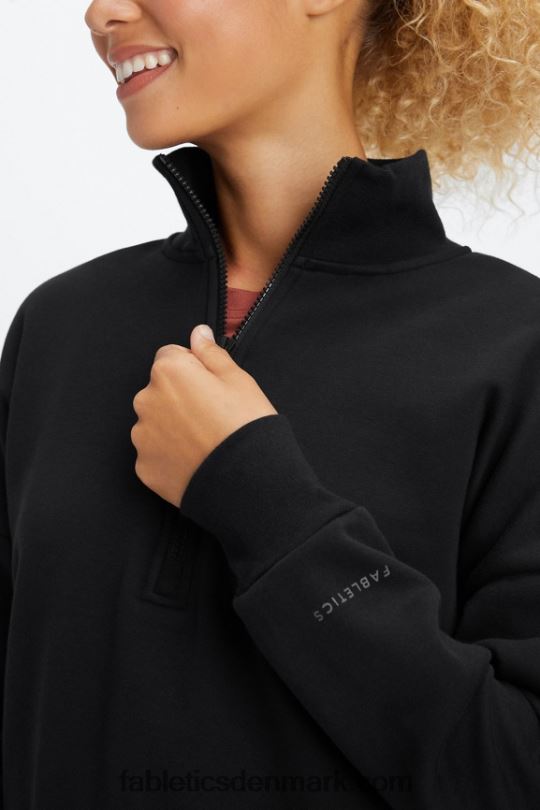 Fabletics Kvinder catarina mock neck trøje med lynlås PNX2T2642 sort
