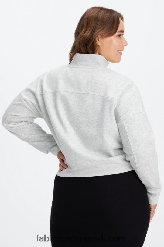 Fabletics Kvinder catarina mock neck trøje med lynlås PNX2T2643 lysegrå lyng