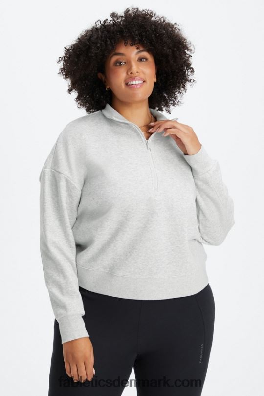Fabletics Kvinder catarina mock neck trøje med lynlås PNX2T2644 lysegrå lyng