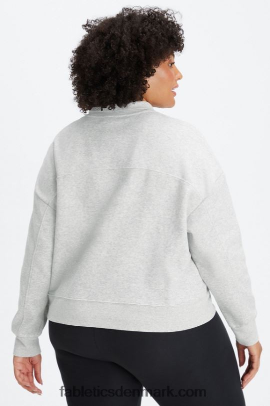 Fabletics Kvinder catarina mock neck trøje med lynlås PNX2T2644 lysegrå lyng