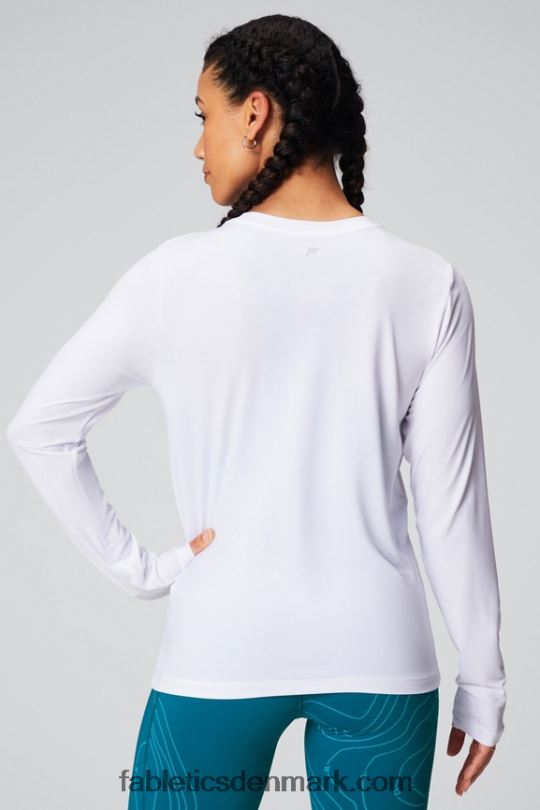 Fabletics Kvinder dry-flex langærmet t-shirt PNX2T2598 vandhvidt