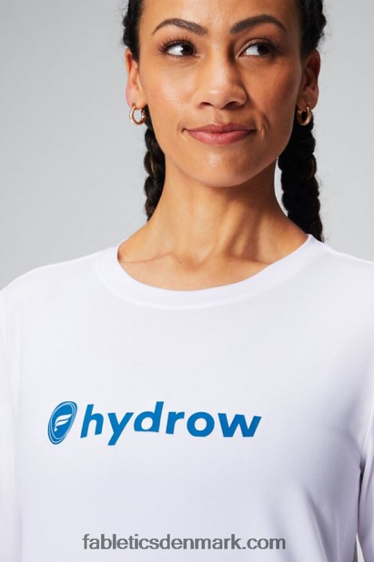 Fabletics Kvinder dry-flex langærmet t-shirt PNX2T2598 vandhvidt