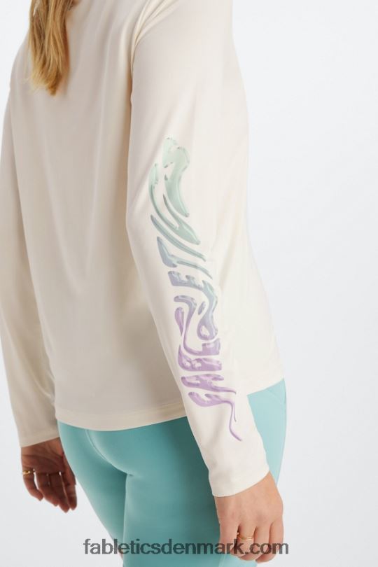 Fabletics Kvinder dry-flex langærmet t-shirt PNX2T2599 hejren/vridet