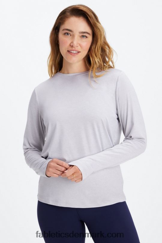 Fabletics Kvinder dry-flex langærmet t-shirt PNX2T2600 blød grå lyng