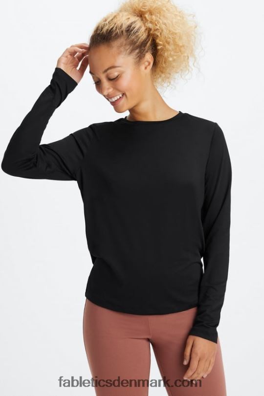 Fabletics Kvinder dry-flex langærmet t-shirt PNX2T2601 sort