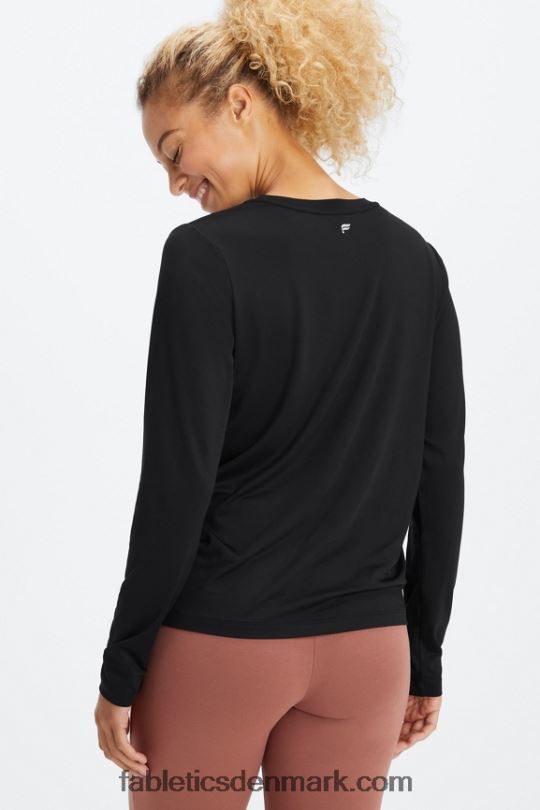 Fabletics Kvinder dry-flex langærmet t-shirt PNX2T2601 sort