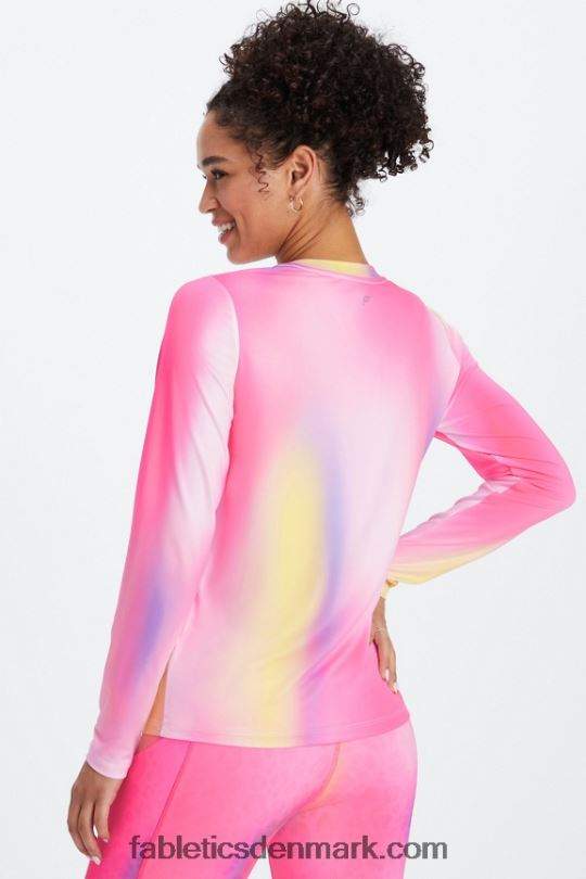 Fabletics Kvinder dry-flex langærmet t-shirt PNX2T2602 plys pink ombre