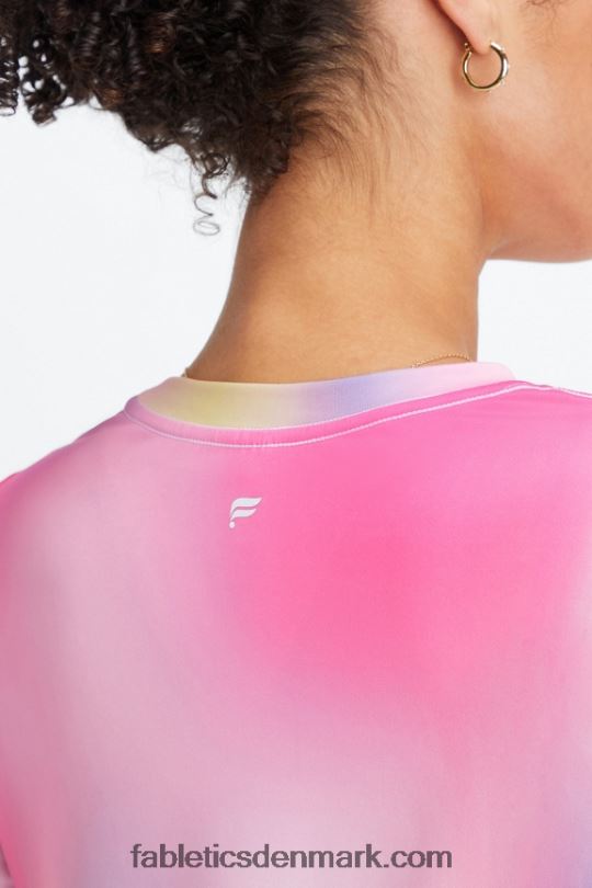 Fabletics Kvinder dry-flex langærmet t-shirt PNX2T2602 plys pink ombre
