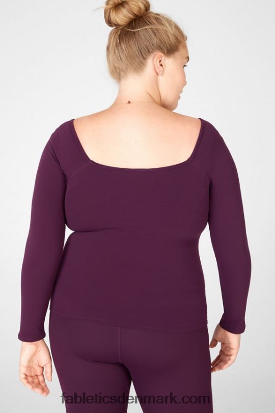 Fabletics Kvinder emilia sculptknit langærmet top ii PNX2T2685 blomme perfekt