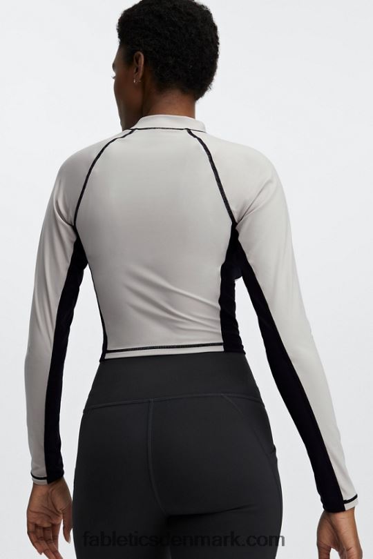 Fabletics Kvinder giana mock-hals langærmet top PNX2T2679 ask/sort