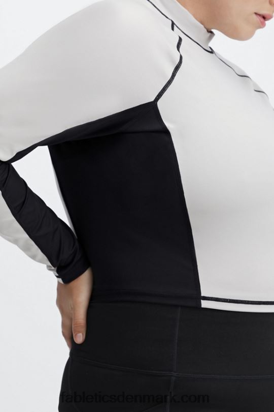 Fabletics Kvinder giana mock-hals langærmet top PNX2T2680 ask/sort