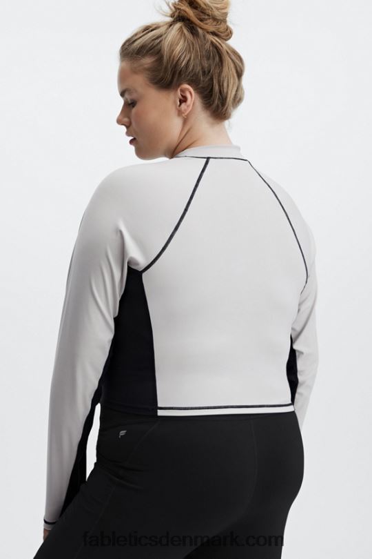 Fabletics Kvinder giana mock-hals langærmet top PNX2T2680 ask/sort