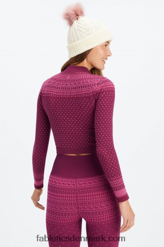 Fabletics Kvinder holly sømløs langærmet top PNX2T2623 merlot/multi
