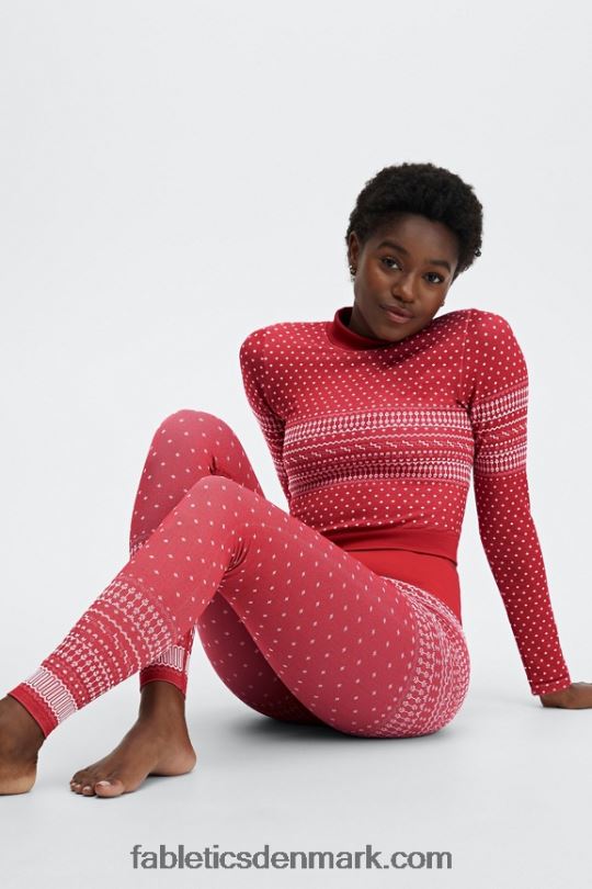 Fabletics Kvinder holly sømløs langærmet top PNX2T2624 kardinal/multi