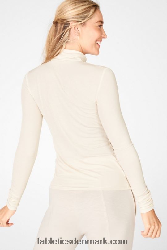 Fabletics Kvinder jess langærmet top med rullekrave PNX2T2673 latte