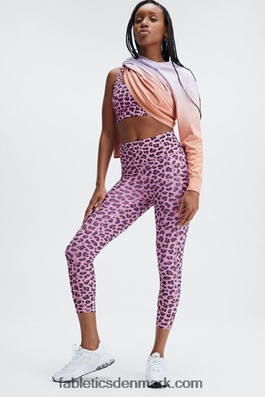 Fabletics Kvinder kæreste langærmet t-shirt PNX2T2605 diset iris/lyserødt dip dye