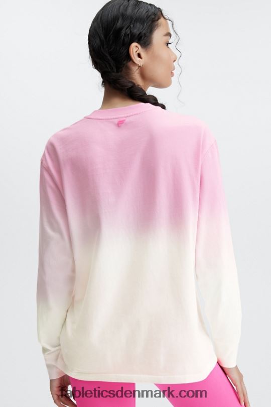 Fabletics Kvinder kæreste langærmet t-shirt PNX2T2606 søde pink/hvid