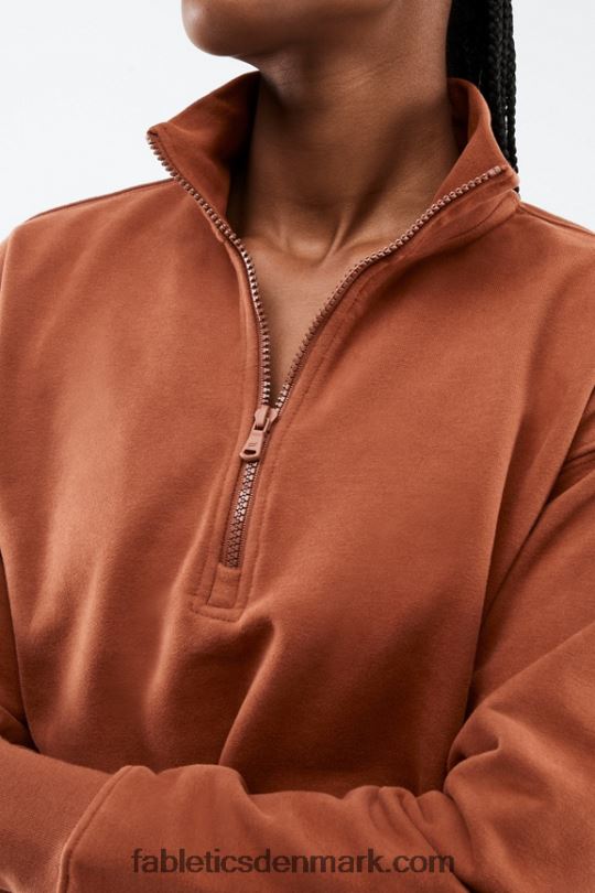 Fabletics Kvinder kat pullover med halv lynlås PNX2T2691 java