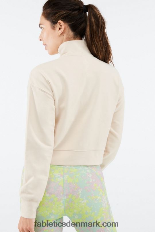 Fabletics Kvinder kat pullover med halv lynlås PNX2T2692 tapioka