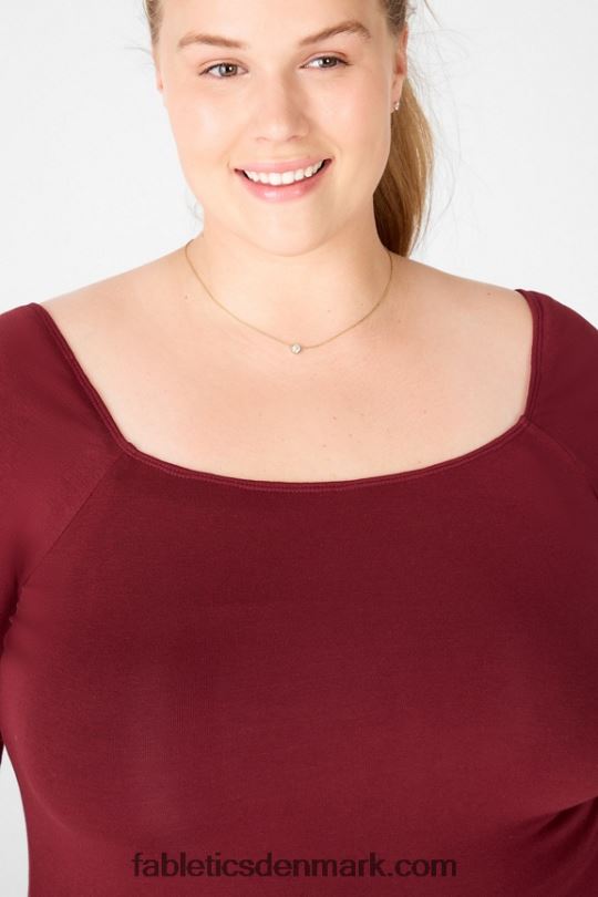 Fabletics Kvinder kinsley langærmet top PNX2T2724 arroyo rød