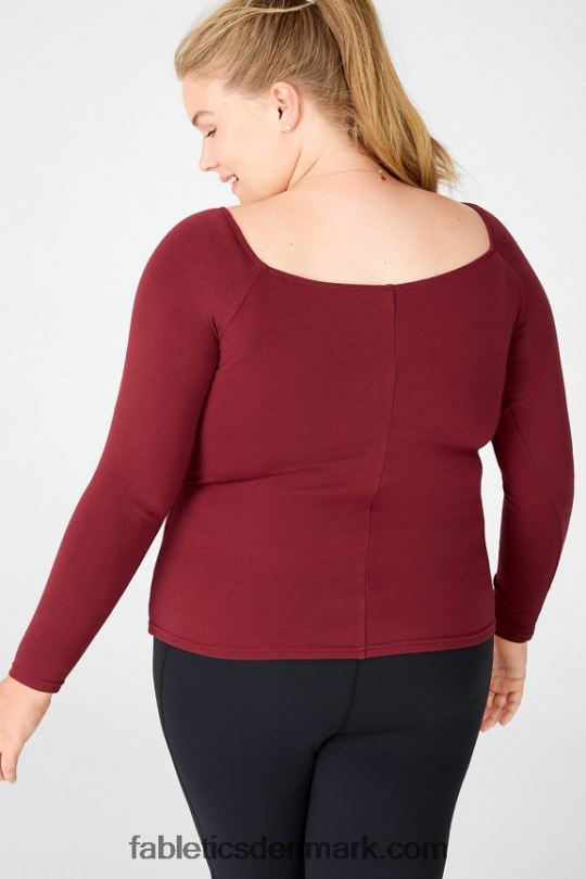 Fabletics Kvinder kinsley langærmet top PNX2T2724 arroyo rød