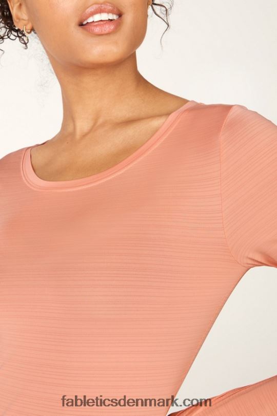 Fabletics Kvinder øko-bevidst langærmet t-shirt PNX2T2717 ferskenagtig
